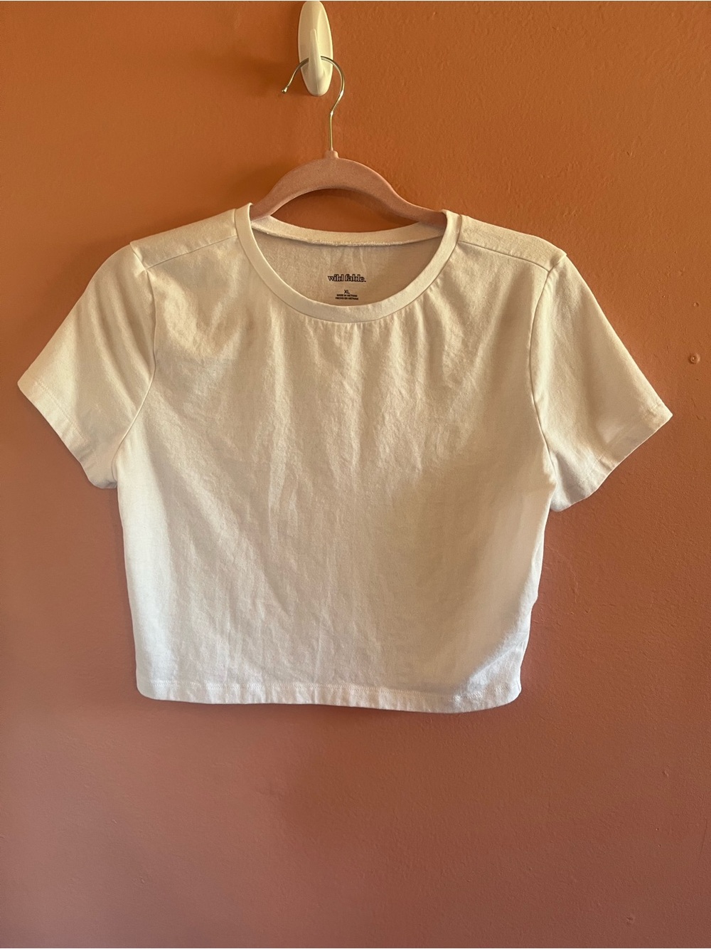 wild fable White Crewneck Crop Tee